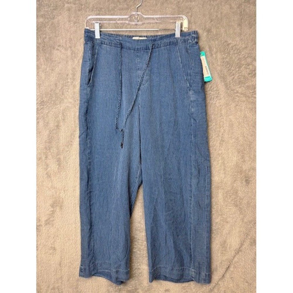 Liverpool Los‎ Angeles Stitch Fix Indigo Stripe Wide Leg Culottes Pants